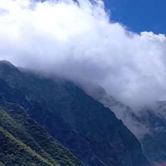 弥山はずっと雲の中だ。。。