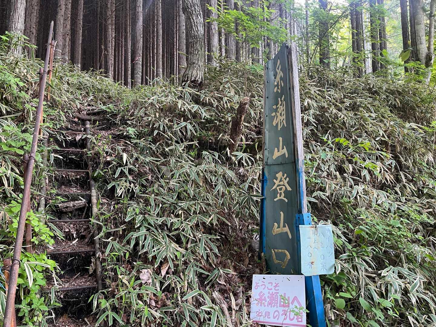 ここから登山道⛰️
ここは海抜870m山頂は1867m
という事は3時間で1000m登るって事？😱
