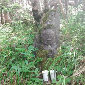 光岳ピーク前にいらっしゃるお地蔵様にご挨拶🙏
今日も元気に登頂させて頂きありがとうございます☺️