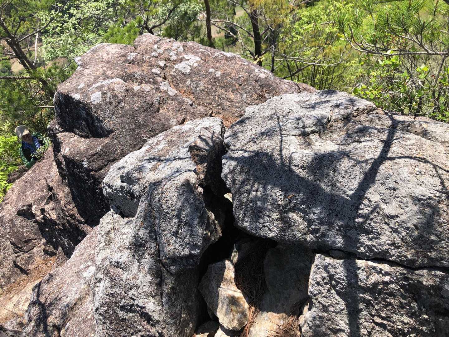 山頂標識見つからず、この岩が一番高い