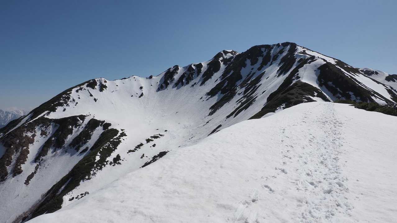 仙丈ヶ岳、残雪期テン泊 の写真 29