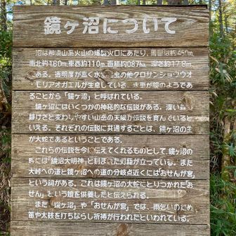 鏡ヶ沼の方から周回する。