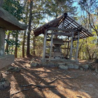 竜王山ピーク。お詣り