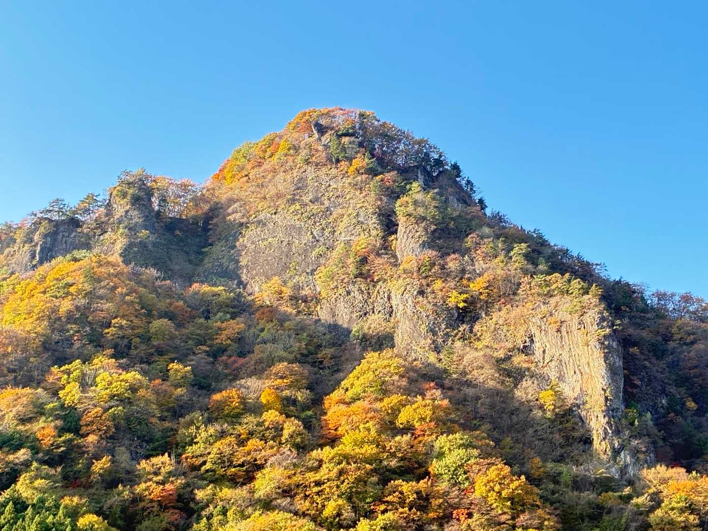 駅を出てすぐにこの景色、気分が盛り上がる。