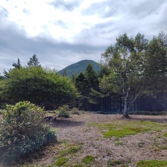 広い山頂　見えるお山は？
Kottaさんのレポによると篭ノ塔らしい