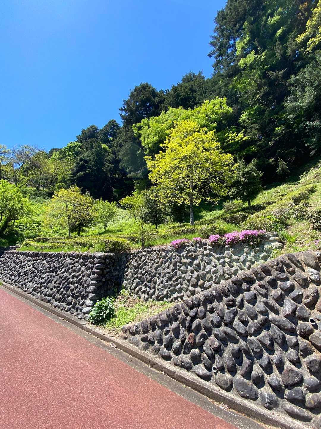 ゴール間近に突然下界に出た。
人工物も美しい。