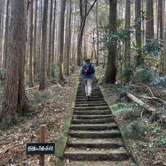 飯綱山への石段