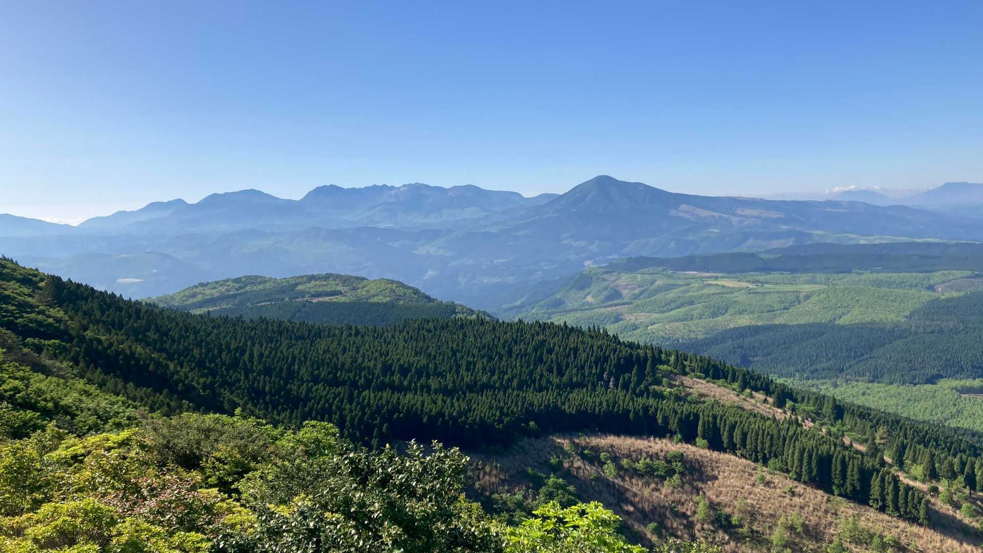 くじゅうの山々と涌蓋山～
踏み跡が脇に伸びてると寄って見ます(^_^;)
