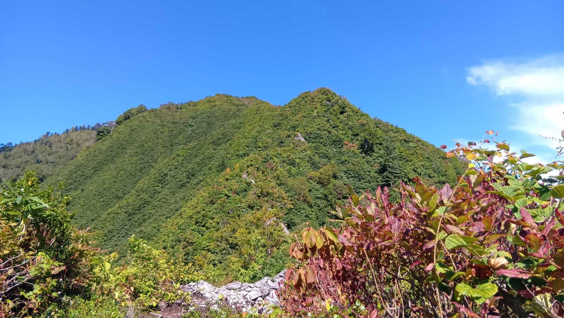 見えてるのは白嵓ノ頭
山頂見えず。