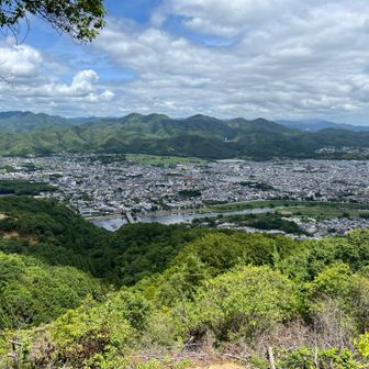 展望ポイントから嵐山、渡月橋を見下ろして