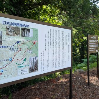 駐車場にコースと案内板があります。