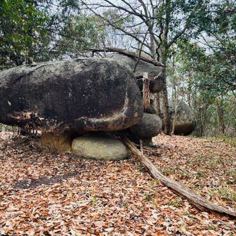 巨石が鎮座しています。