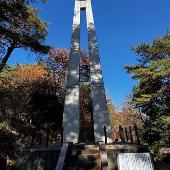 平和の塔らしい。
なぜ山の中に…