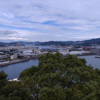 魚見公園から香焼町並