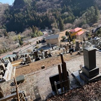 最後にお墓の裏に出ると、間違いらしい😅
軌跡見たら結構間違えてる人多かった。
まぁ問題ないです。踏み跡あったし。

下山は山頂直下以外はゆるやか。