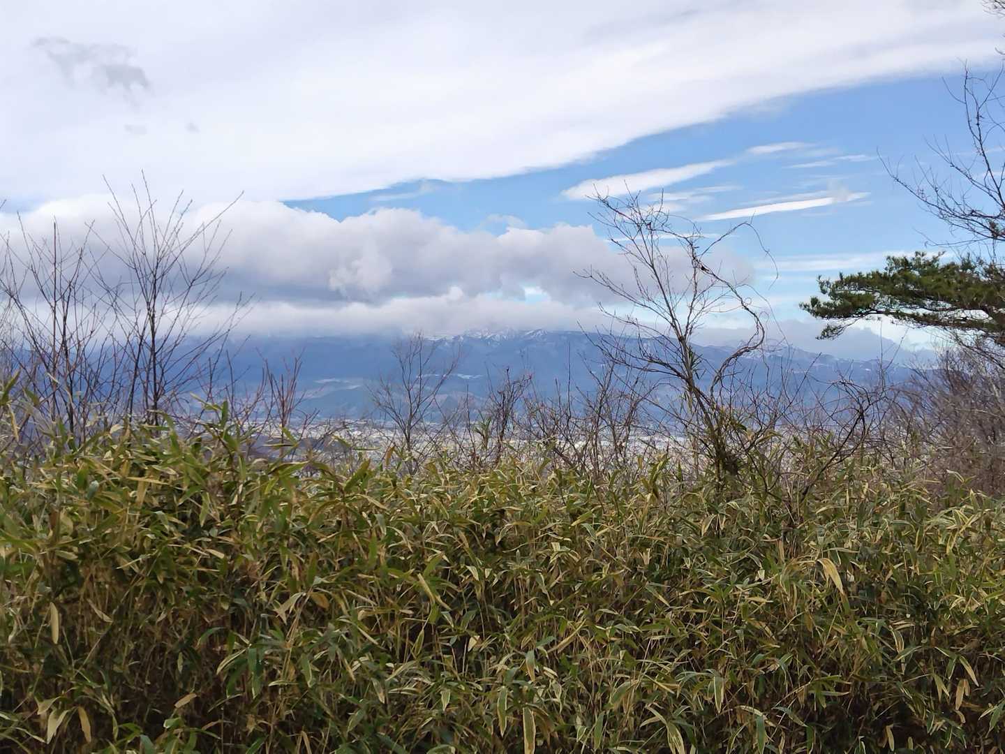 一切経山や吾妻小富士は雲の中