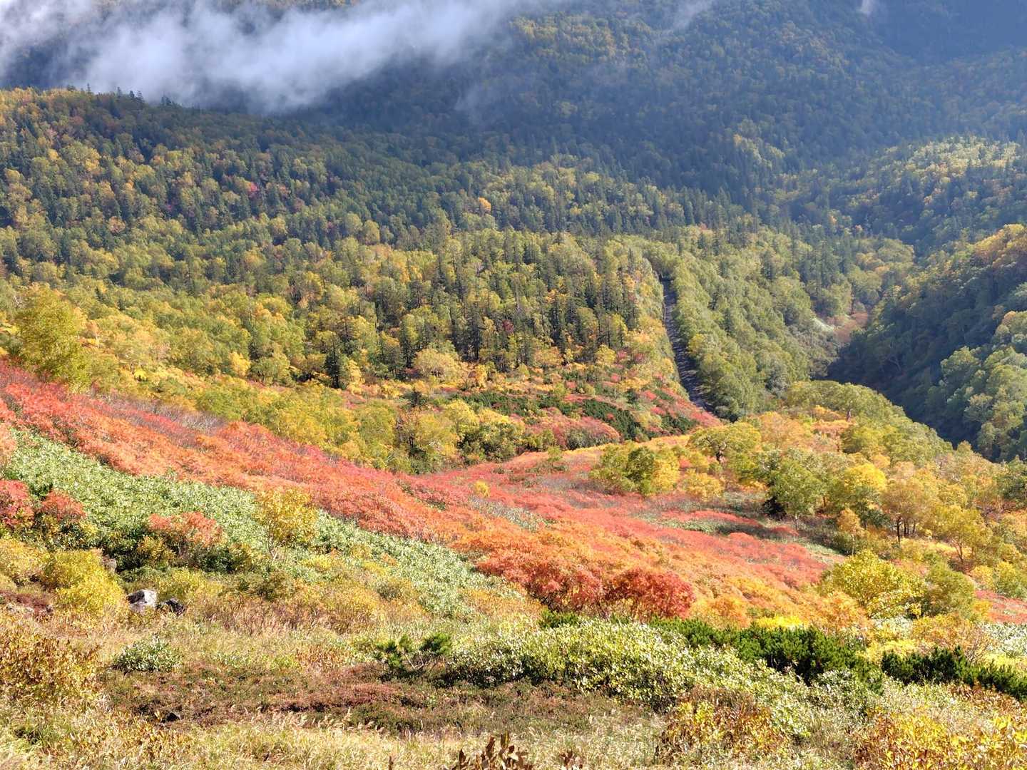 赤岳登山口-赤岳-白雲岳-北海岳-黒岳-七合目登山事務所 縦走コースの写真