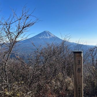 王岳到着！
縦走すると富士山の表情や麓の景色が少しずつ変化するのが見られてよかったです。
