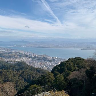 ケーブル延暦寺駅から眺める湖東の山々。奥さまと歩いた太郎坊山では、この十年のことを思い起こす。再び山を歩くようになって本当に救われた思いである。