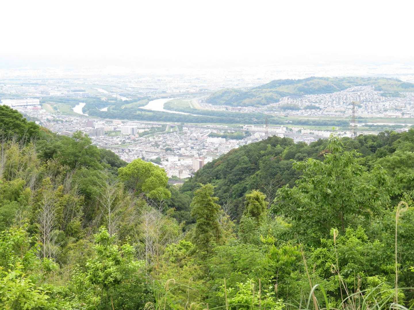 展望所からの眺望、三川合流点
