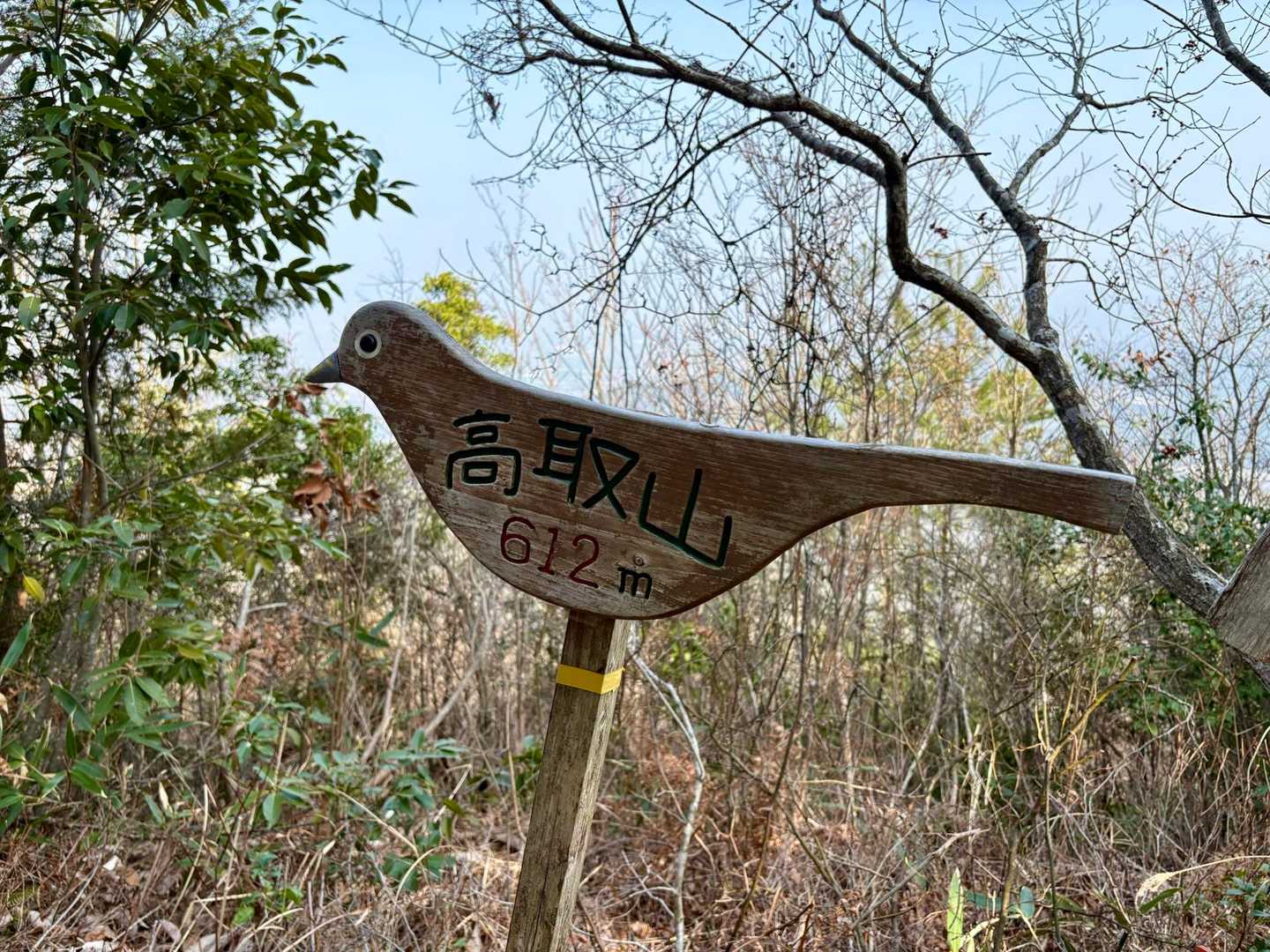 展望台からおよそ5分、高取山山頂に到着です！☆展望はほとんどありません。