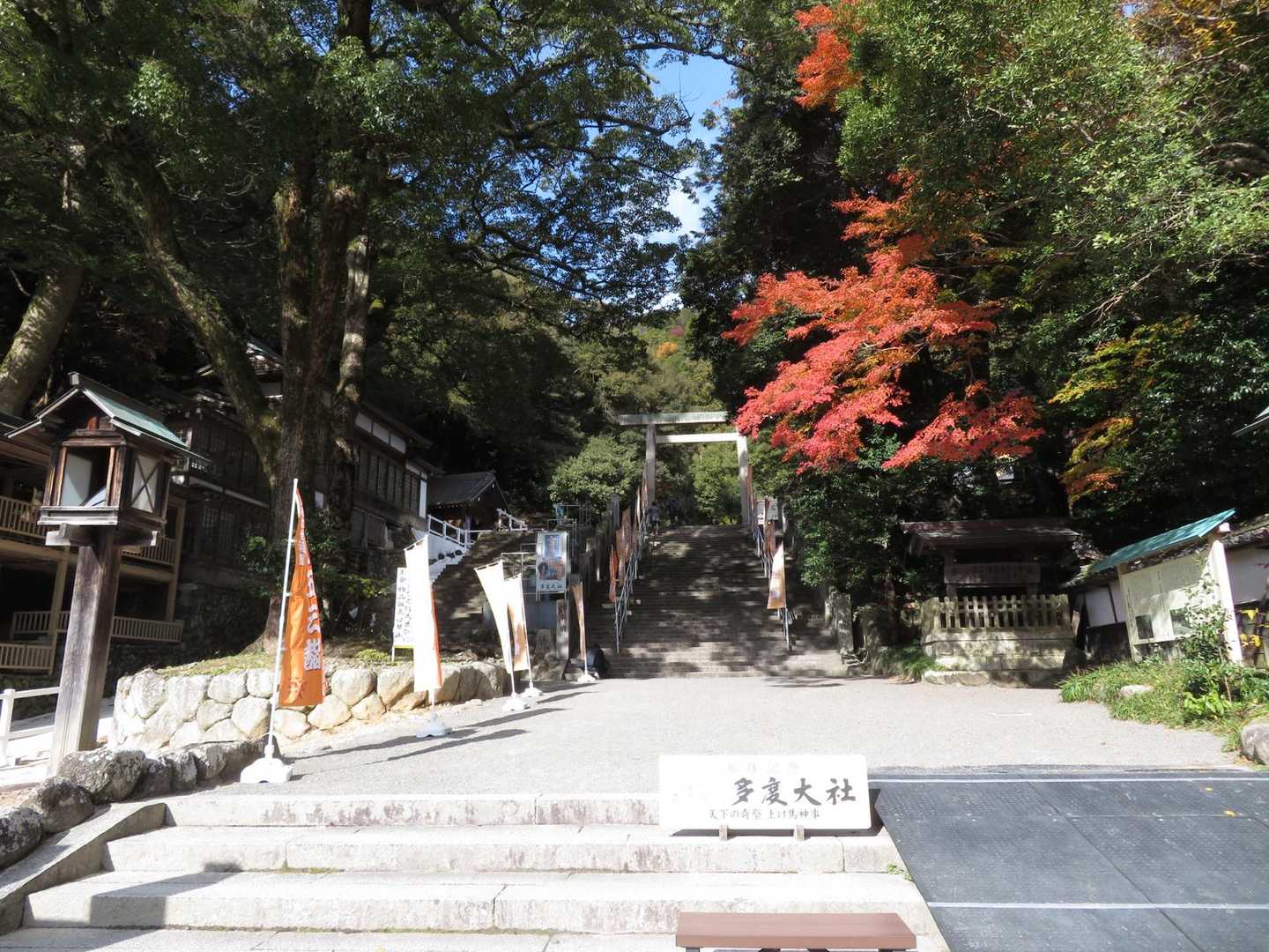 左側にお馬さんの走るコースがある
ニュースでよく見るのがここなんだ！
🐎🙏🐎🙏どうか怪我無きように

午後なのに参詣する人がたくさん！七五三してた家族もいたし駐車場もほぼ埋まっていた

地元を代表する素敵な多度山⛰️