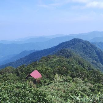 奥長倉避難小屋から少し下った標高1700mくらいで加賀禅定道踏破を諦め、登り返す。