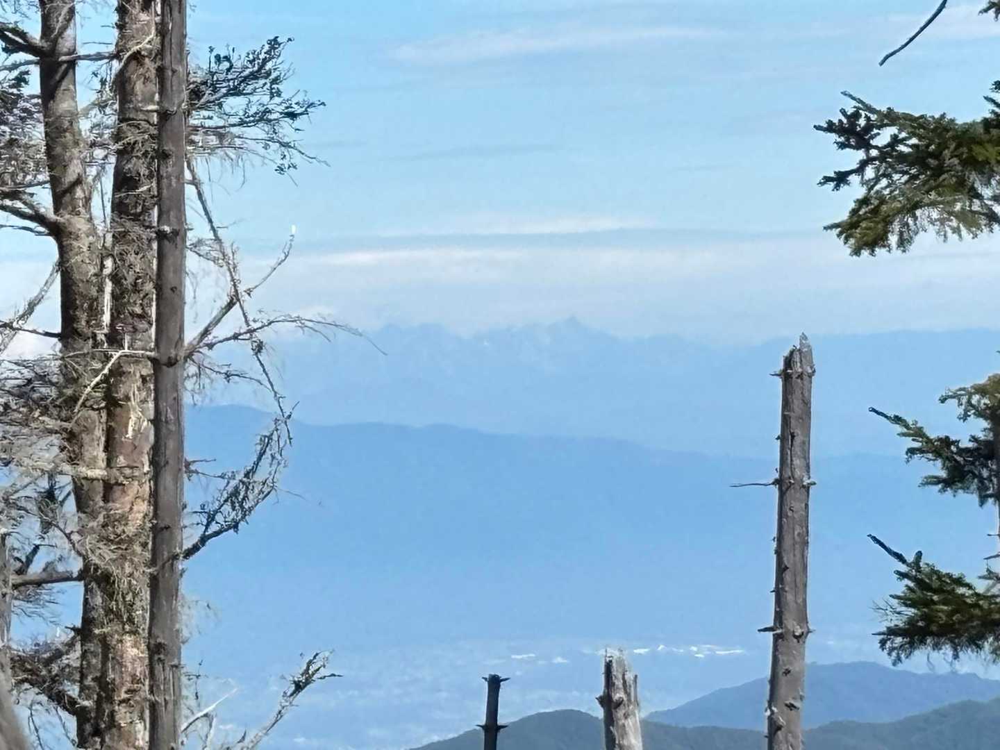 うっすら、槍穂高連峰✨