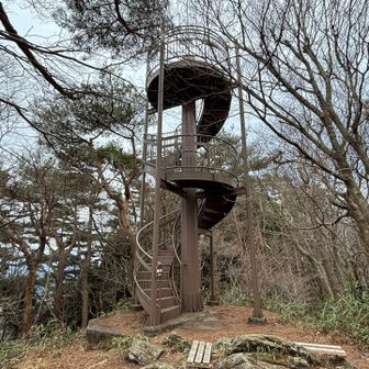 そして展望台。
遠くから見ると「龍」みたい。
もちろん階段を登りました。