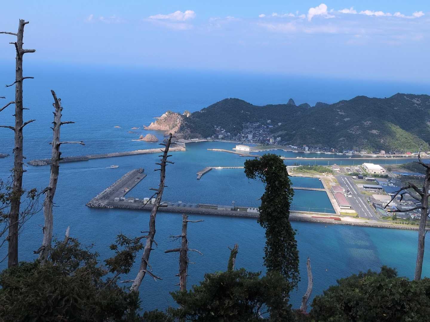 シーカヤック浦富海岸コーススタート地点が眼下に🌊