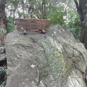 尖浅間山　山頂。
誰にもすれ違わないかと思いきや、トレイルランのトレーニングやソロの方も含めて10人くらいは常願寺コースを上がって来られている。