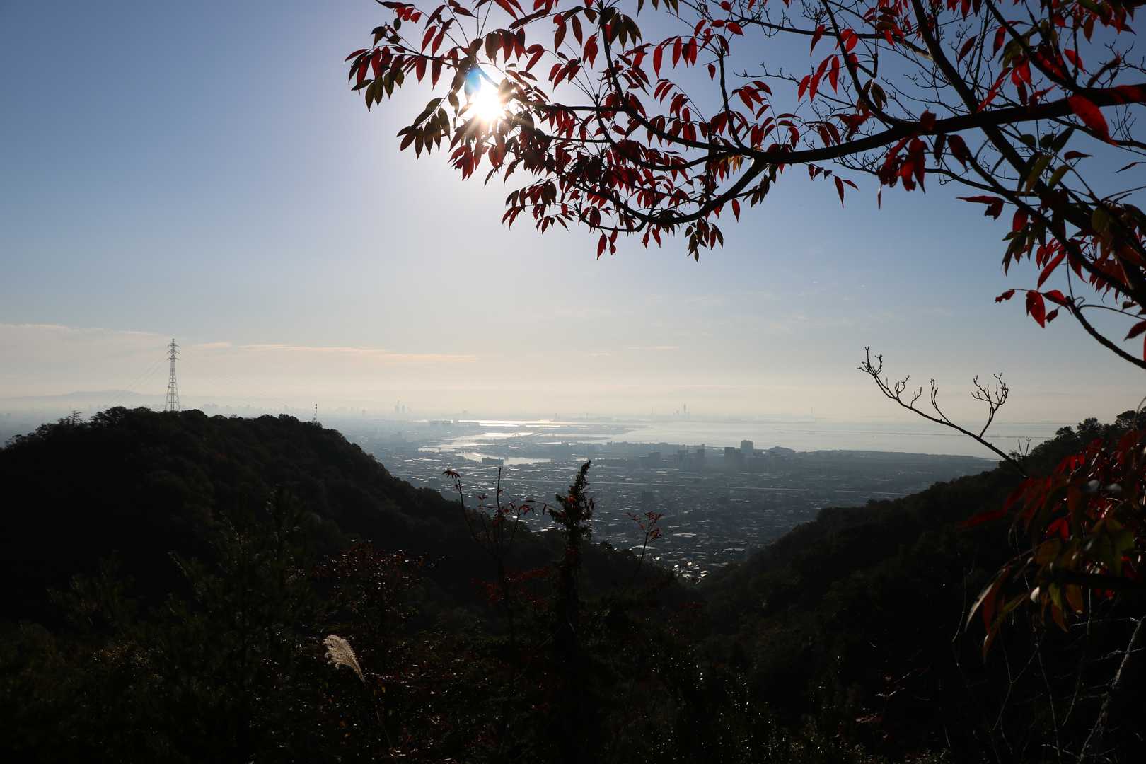 振り返ると大阪湾