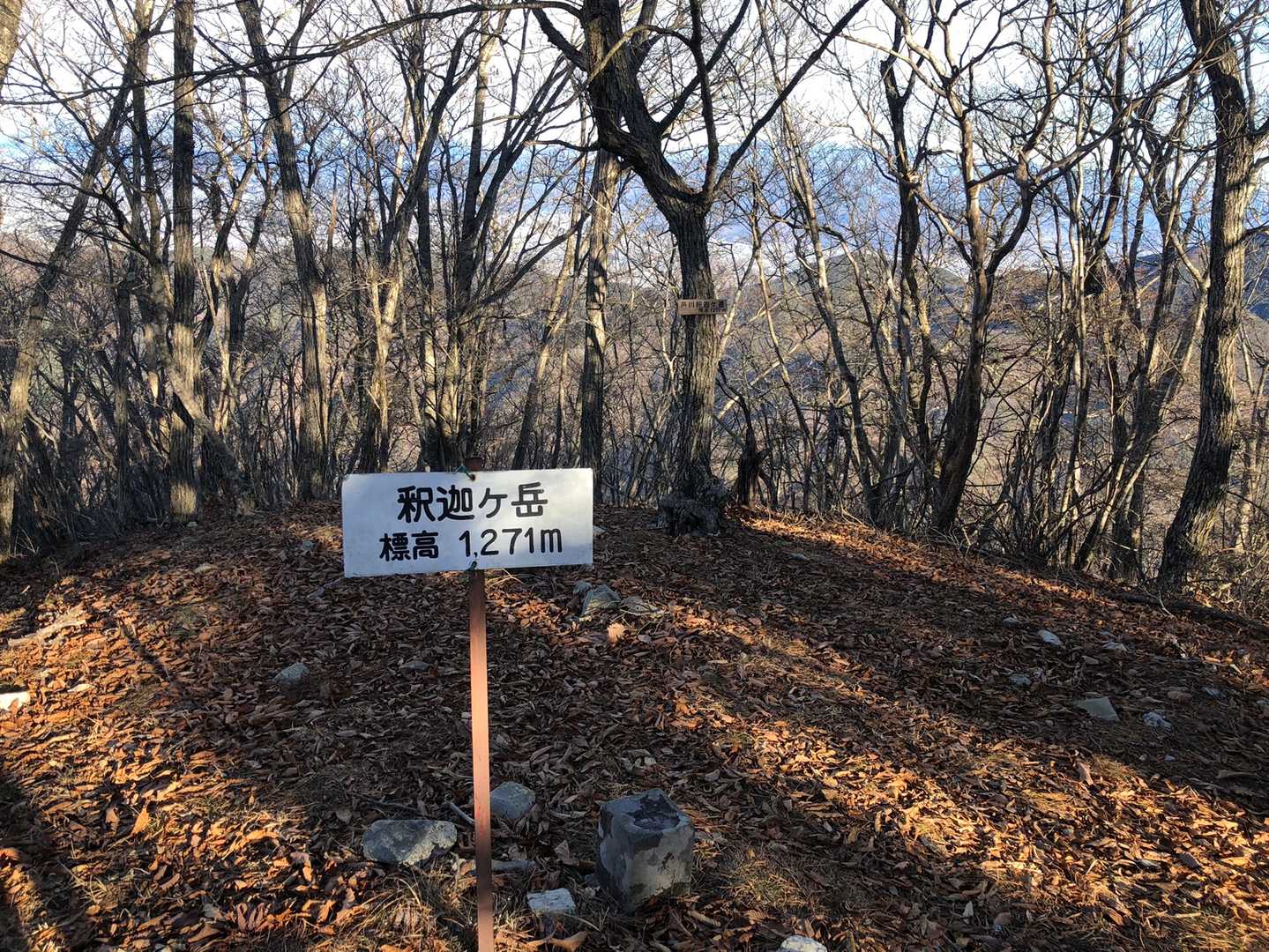 釈迦ヶ岳（標高：1271.2m）到着
