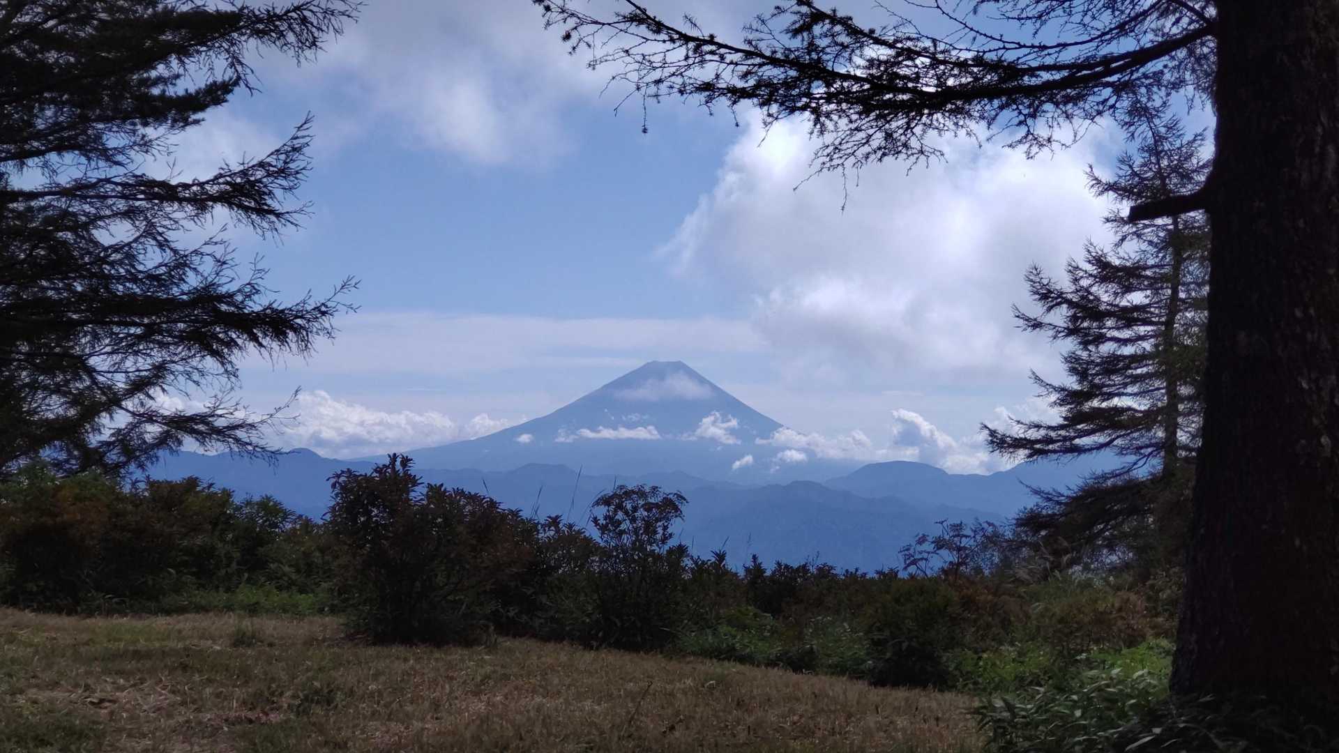 東屋からの富士山