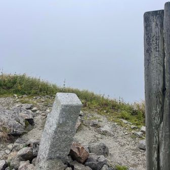 烏帽子岳山頂
真っ白すぎる…