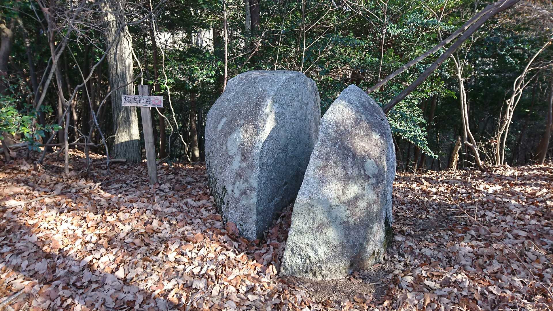 桃太郎石だって…