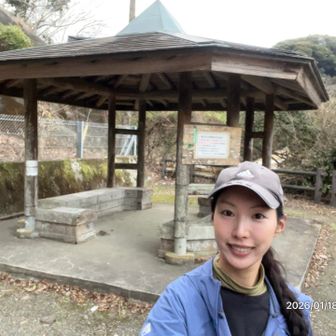 今回の撮影スポット  母に会えた嬉しさとゴールできた安堵で笑顔