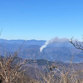 あれは扇山の山火事だよね…まだまだ鎮火してなくて心配だ