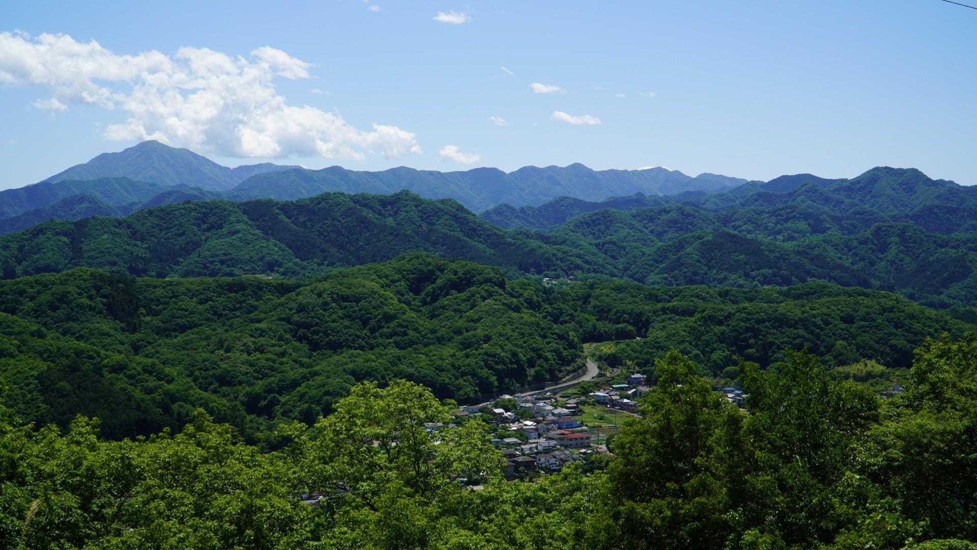 大室山から道志山塊。