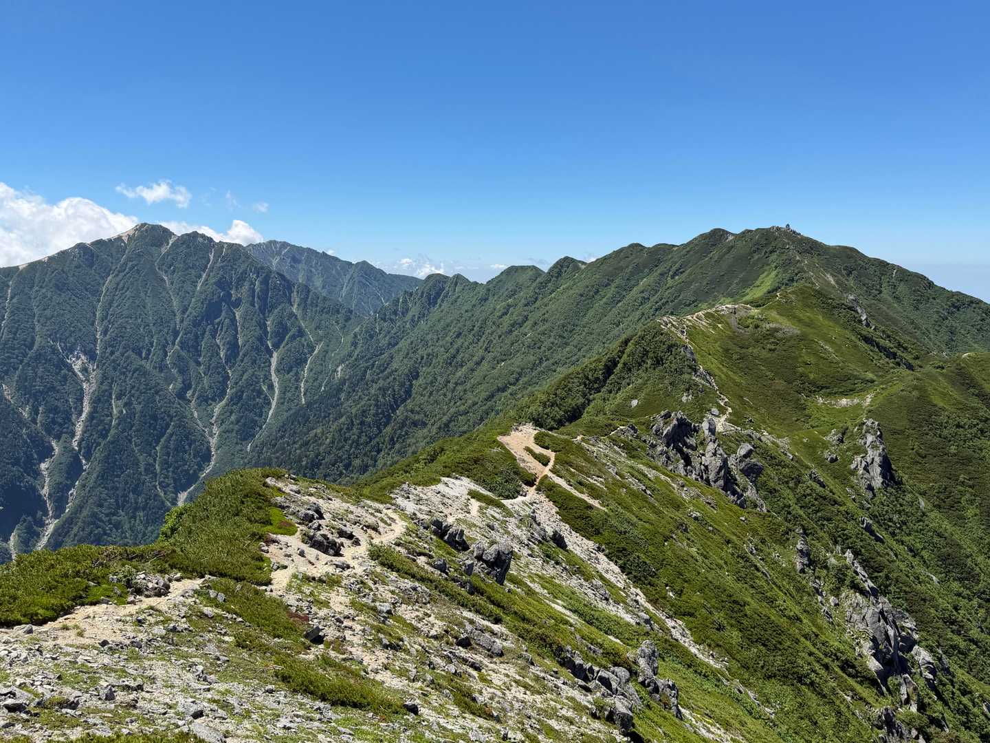 千畳敷駅-島田娘-濁沢大峰-檜尾岳 往復コースの写真