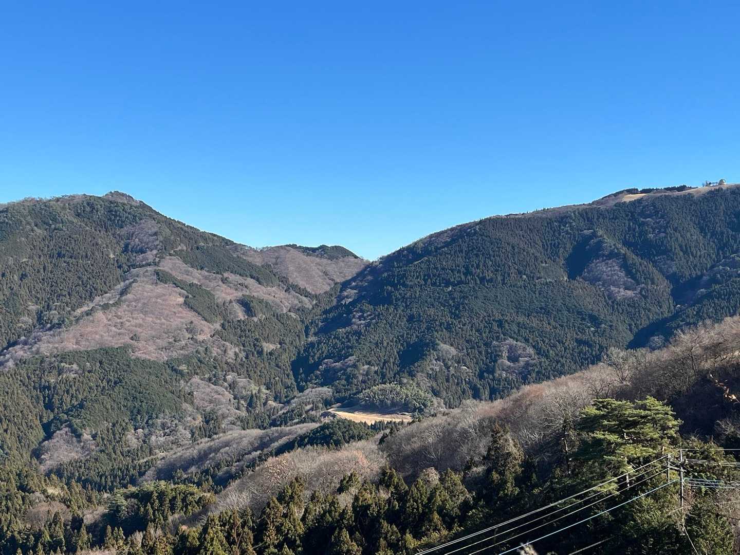笠山と堂平山が並んで見えました
周りんできたんだな