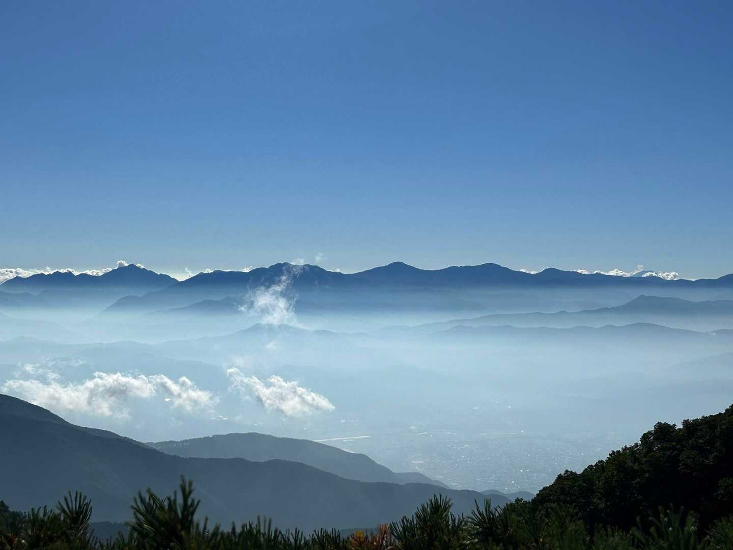 甲斐駒、仙丈、白峰三山👍