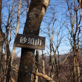 そして今日最後のピーク砂須山にも到着。