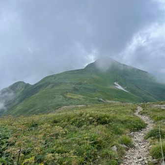 中岳へ続く道
中岳からの大朝日岳が良いみたい👀