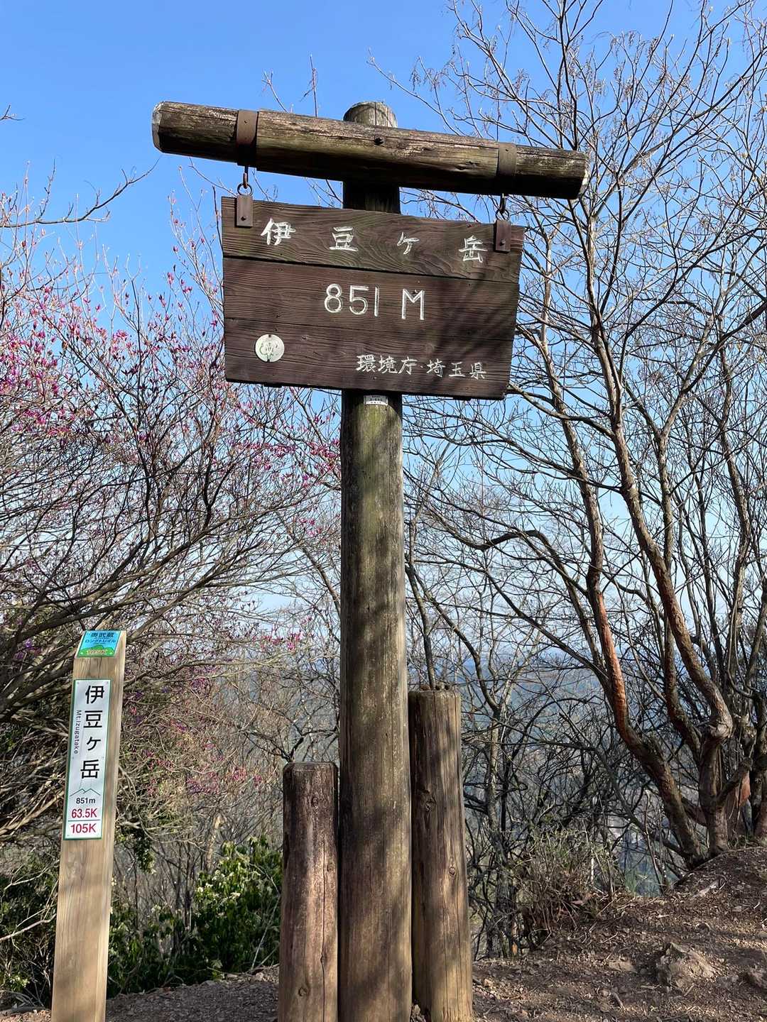 伊豆ヶ岳登山口-ツガの木台-長岩峠-伊豆ヶ岳 往復コースの写真
