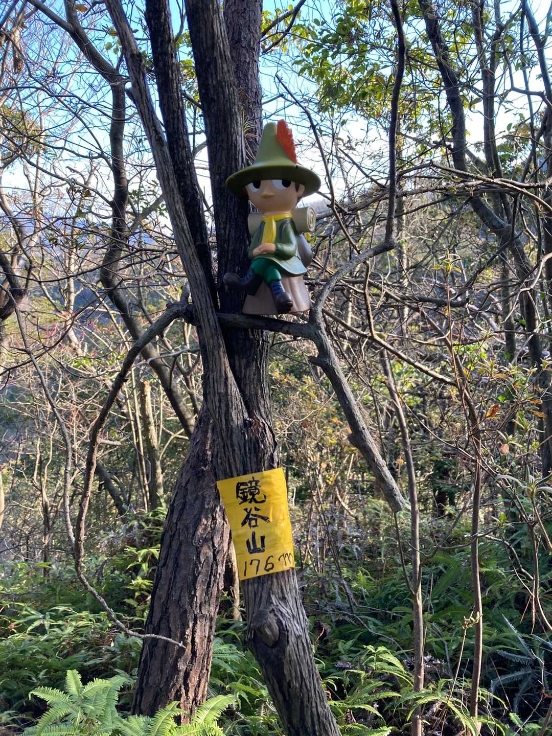 今日最初のピーク、鏡谷山。
