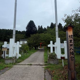 蚊里田神社に戻ってきました😊