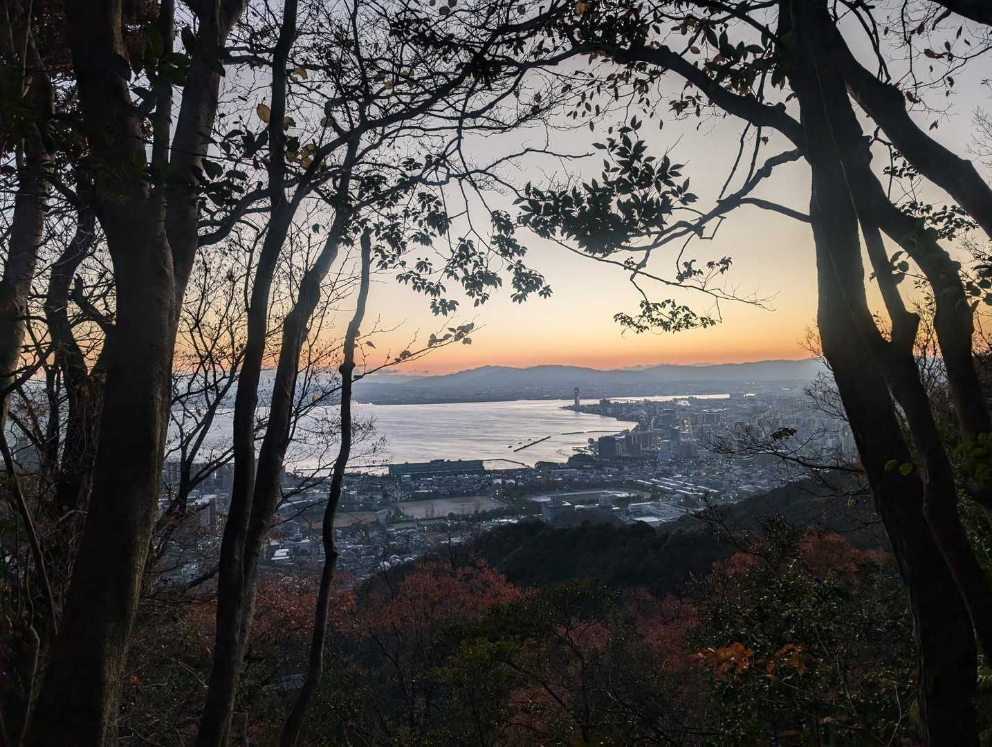 山科駅-諸羽登山口-蔭山-毘沙門山-長等山-大津京駅 縦走コースの写真