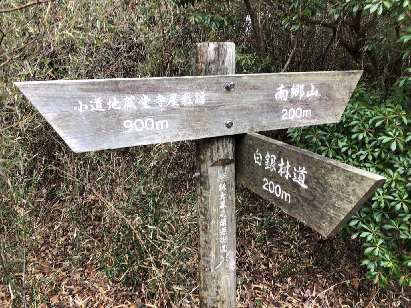 幕山は小道地蔵堂寺屋敷地方面へ。