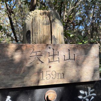 矢出山頂上。
ここから王子が岳頂上までは尾根筋を小さなアップダウンを繰り返しながら歩きます。